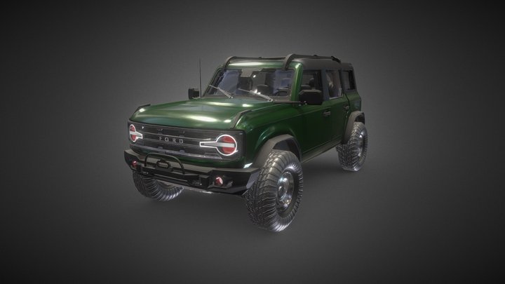 For Bronco (Green Color) 3D Model