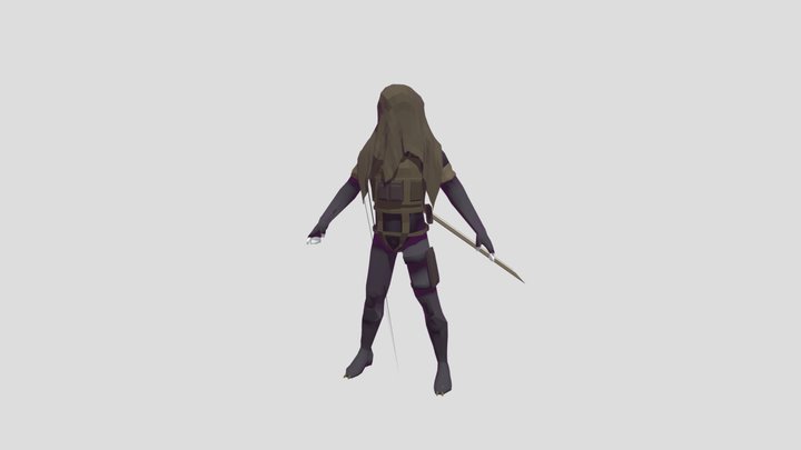 Low poly Jaeger corps soldier 3D Model