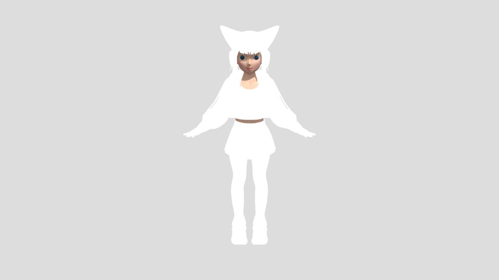 Stylized Anime Girl Character