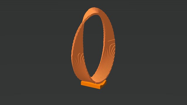 Mobius Strip W/ solid base 3D Model