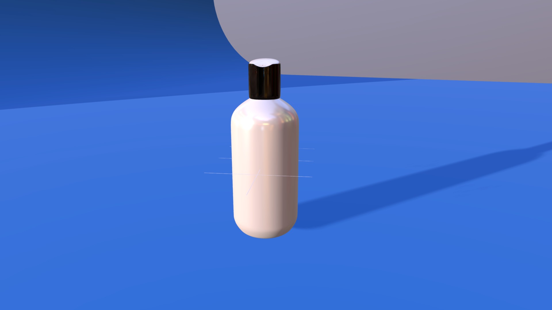 3D model Shampoo Type Bottle - This is a 3D model of the Shampoo Type Bottle. The 3D model is about a white bottle with a brown cap.