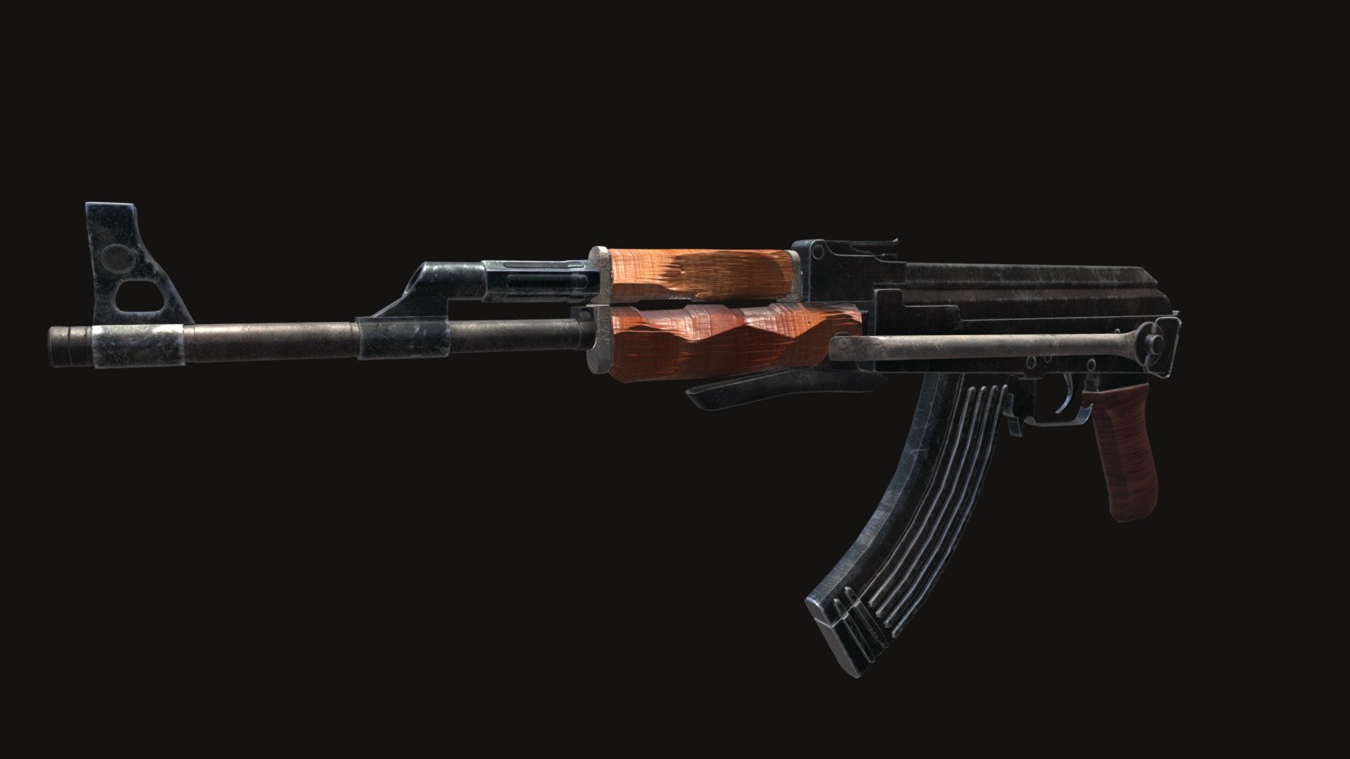 AK-47 Assault Rifle Weapon - Buy Royalty Free 3D model by Alex_Hill ...