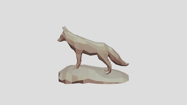 Board Game Piece - Wolf 3D Model