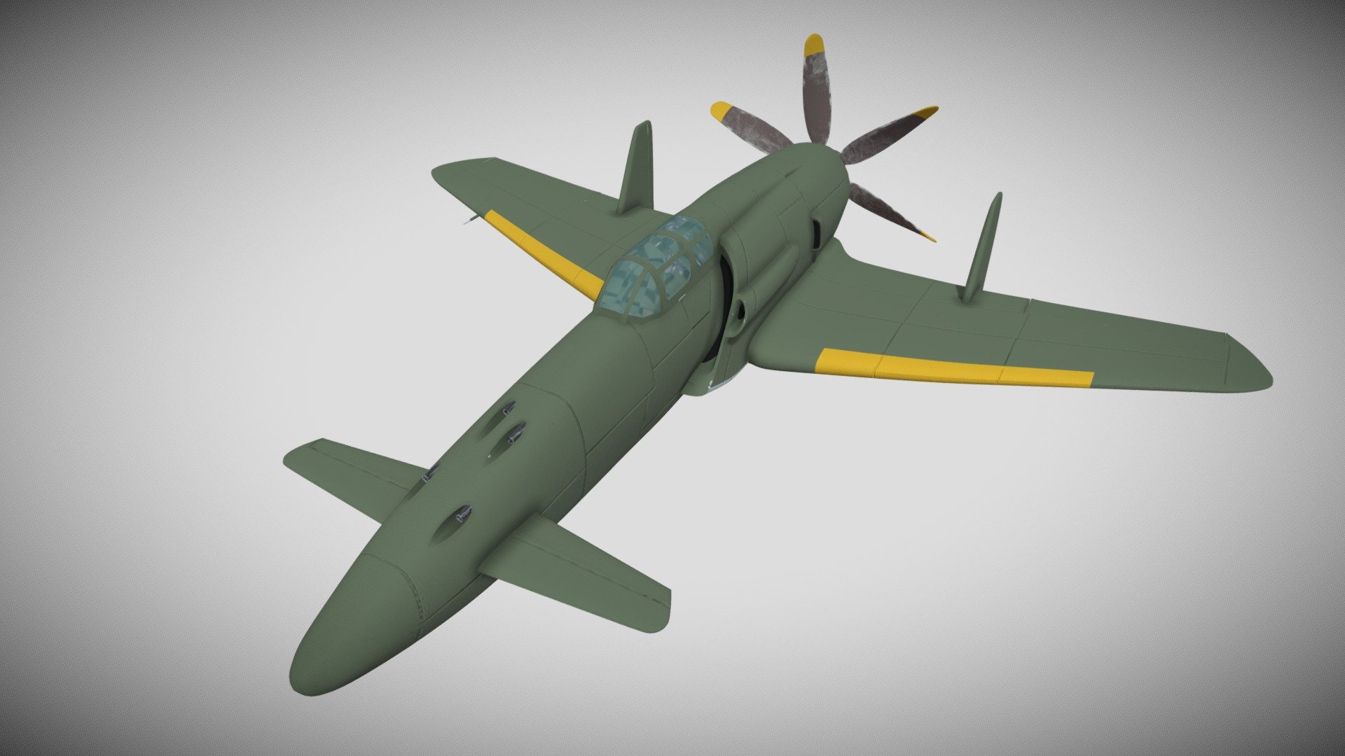 J7W1 Shinden 日本海軍 局地戦闘機 "震電" - 3D Model By Kyu190a [175acf8] - Sketchfab