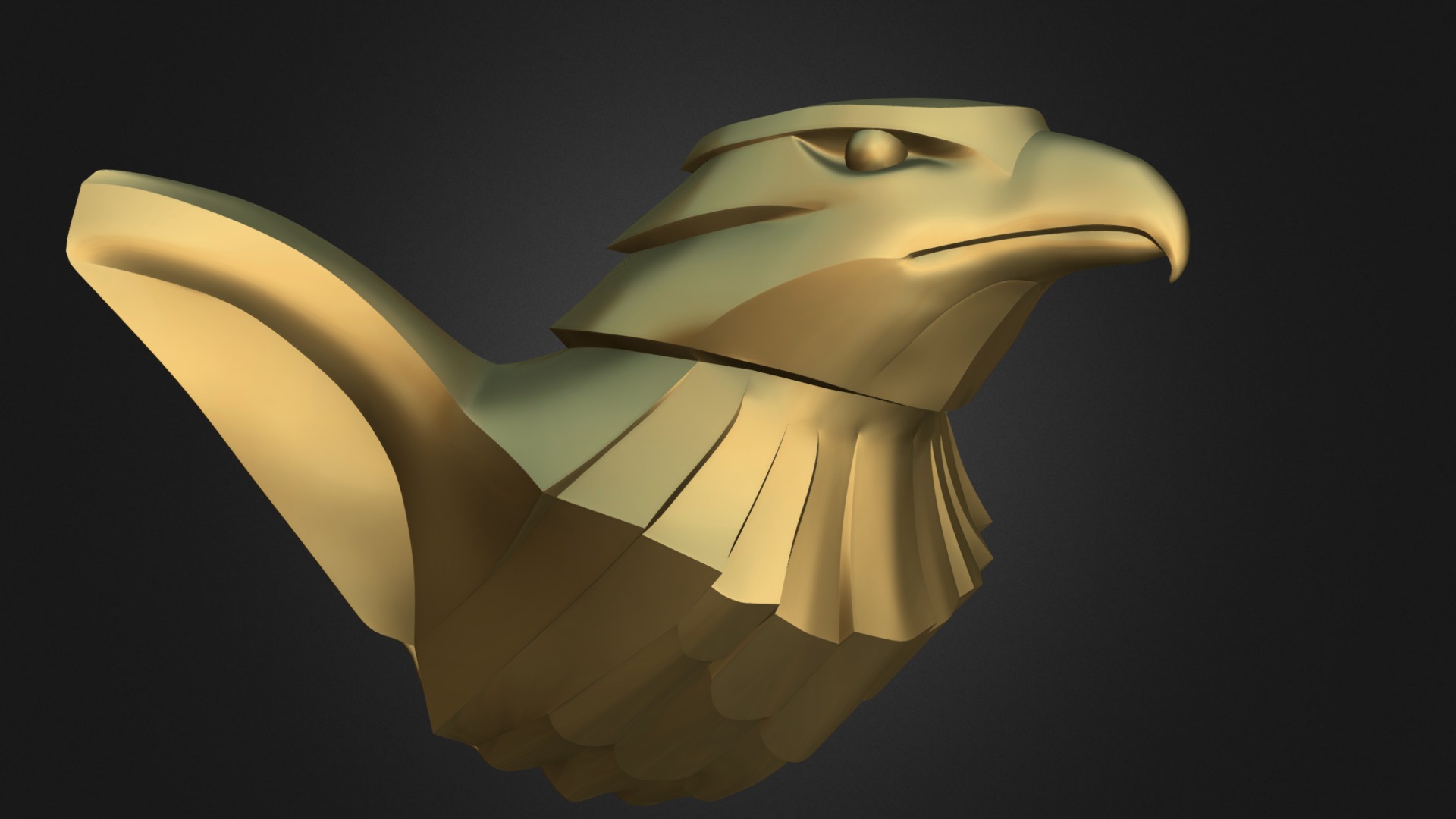 3D model Eagle Decoration - This is a 3D model of the Eagle Decoration. The 3D model is about a close-up of a mask.