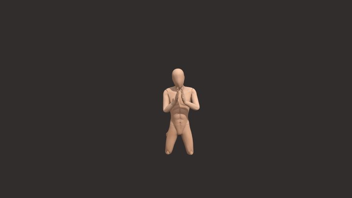 664230021_Mannequin_Praying 3D Model