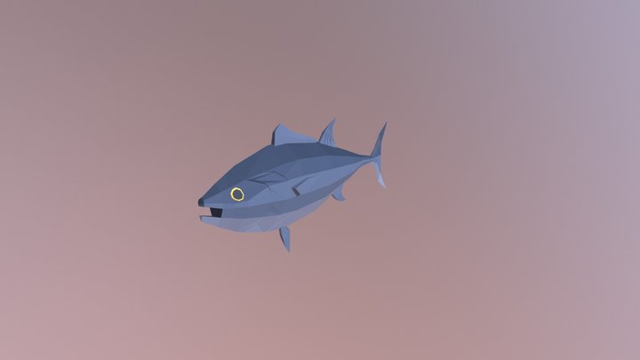 Low Poly Tuna Fish 3D Model