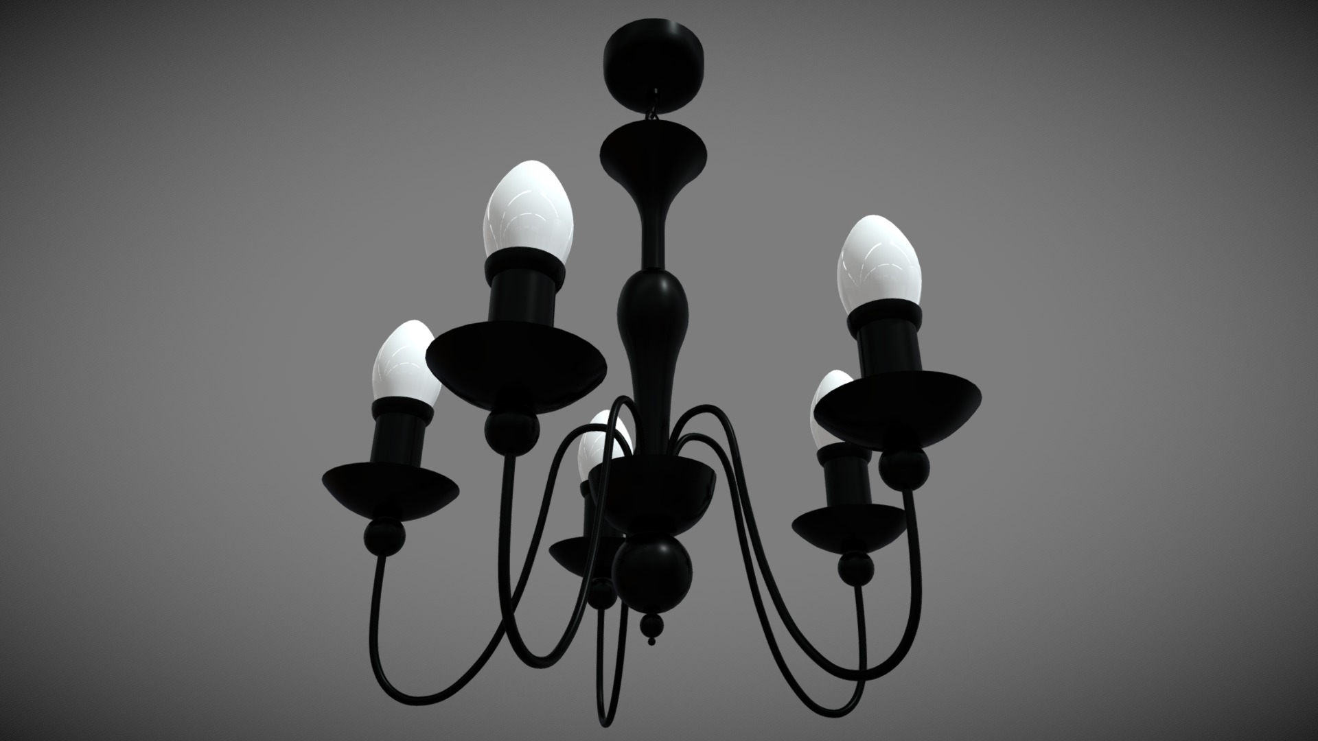 3D model Pendant Light - This is a 3D model of the Pendant Light. The 3D model is about a group of light bulbs.