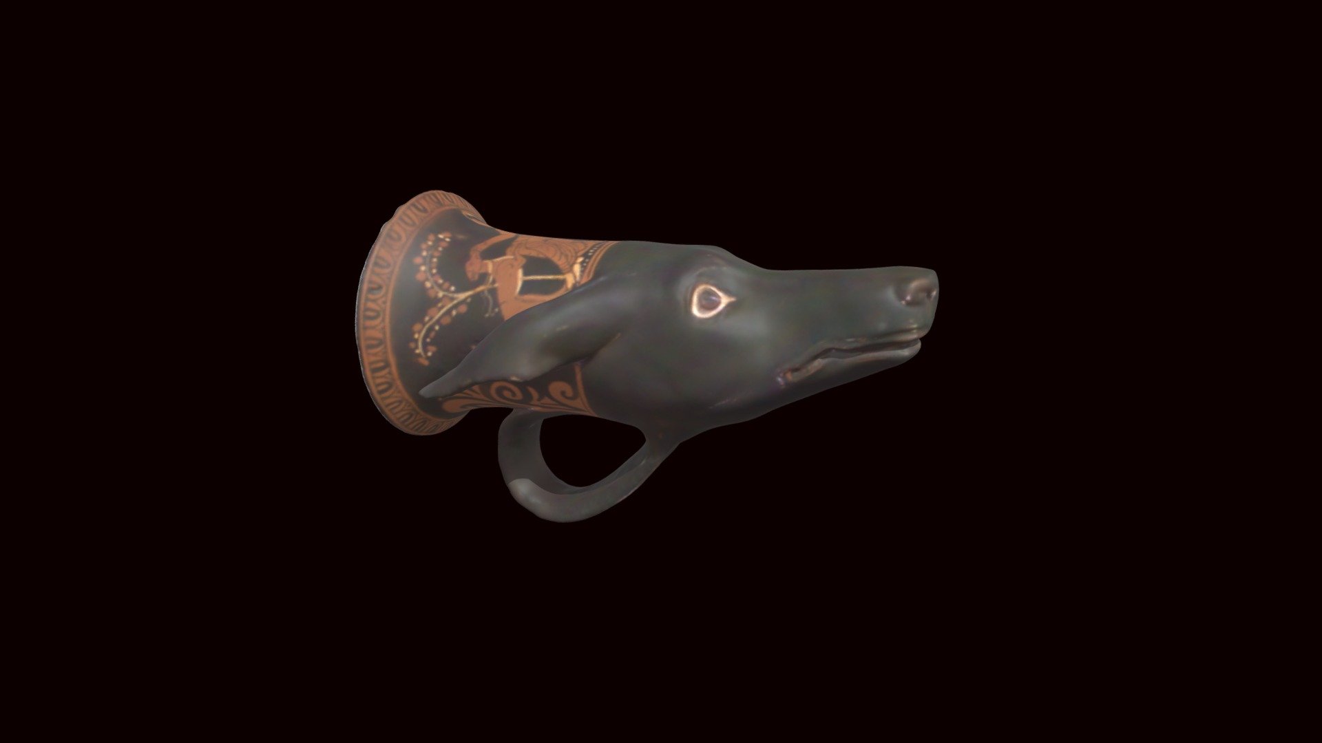 Dog's head rhyton (VCU_3D_8289) - 3D model by Virtual Curation Lab ...