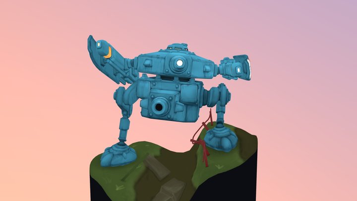 Armored Assault Walker Kv2 3D Model