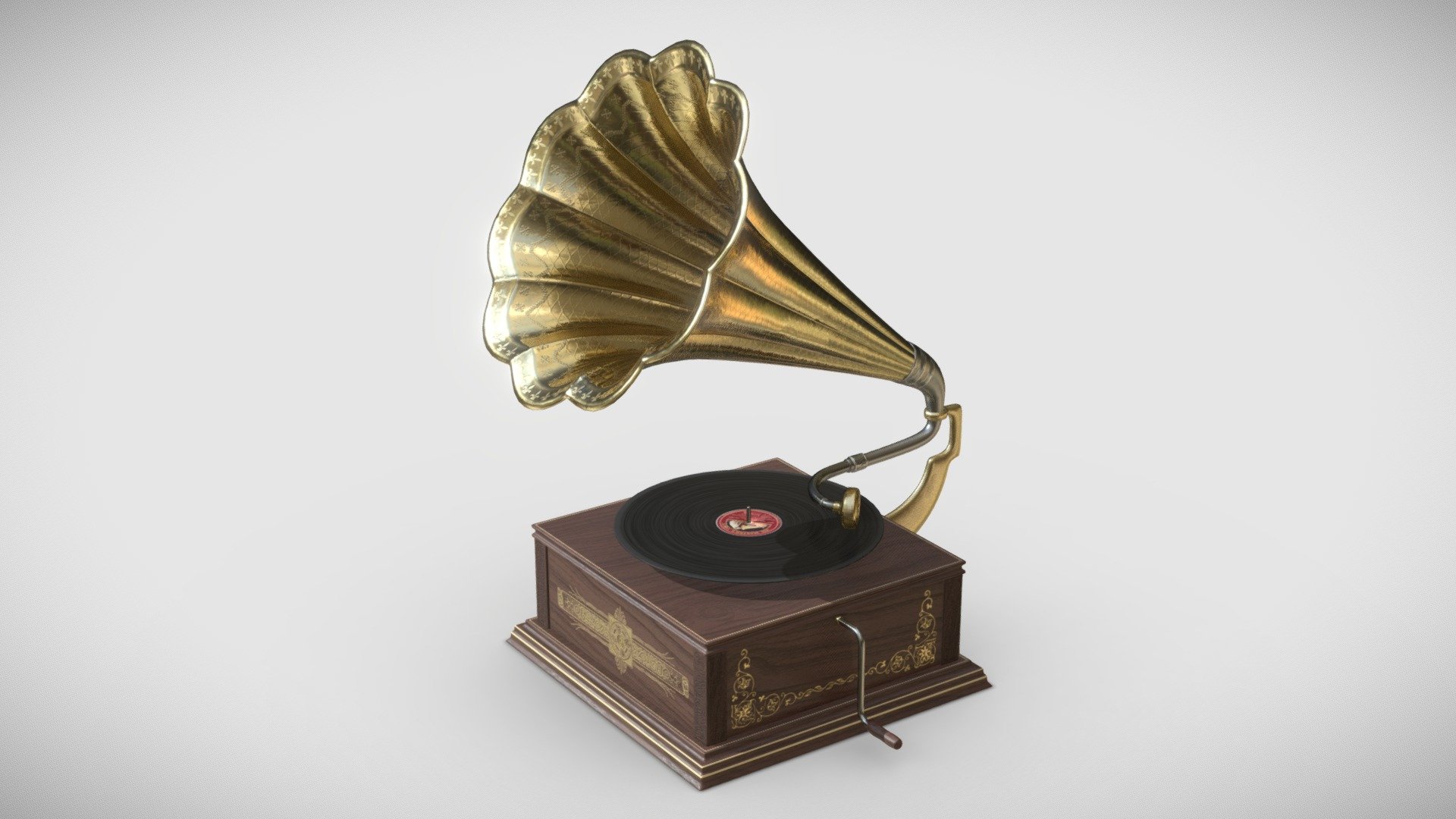 Old Phonograph - 3D Model By Alejandro Soriano (@alejandrosoriano ...