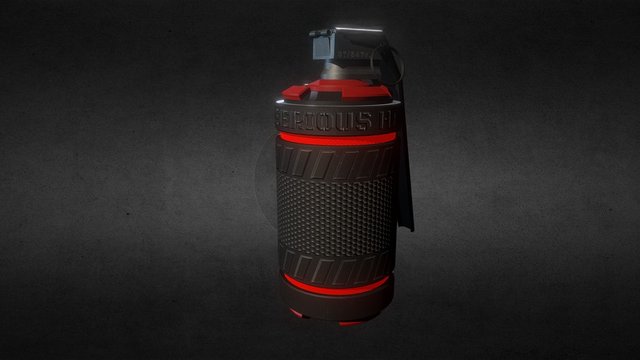Futuristic Grenade 3D Model