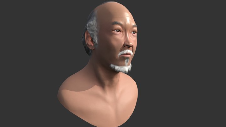 Pat Morita Likeness Sculpt 3D Model