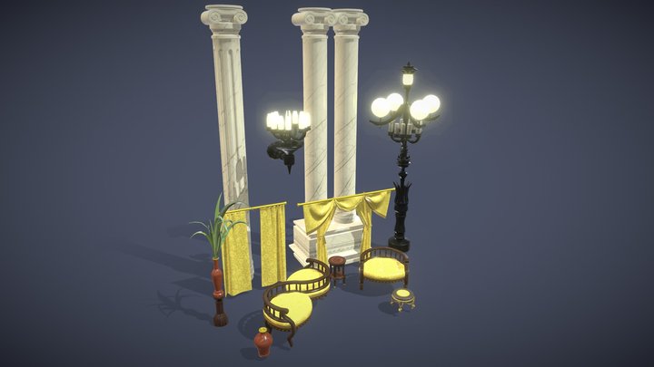 Second Empire Style Furniture 3D Model