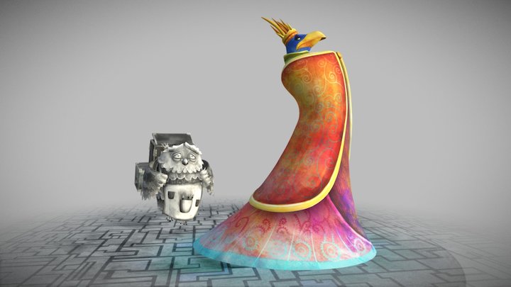 The King and the Dyer 3D Model