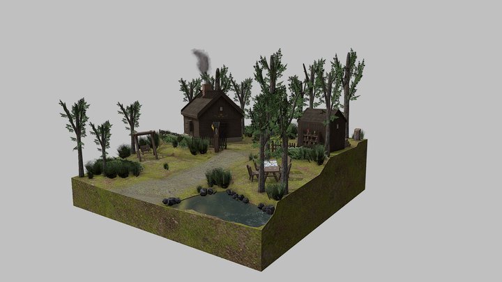 DAE Diorama - Grandma's House 3D Model
