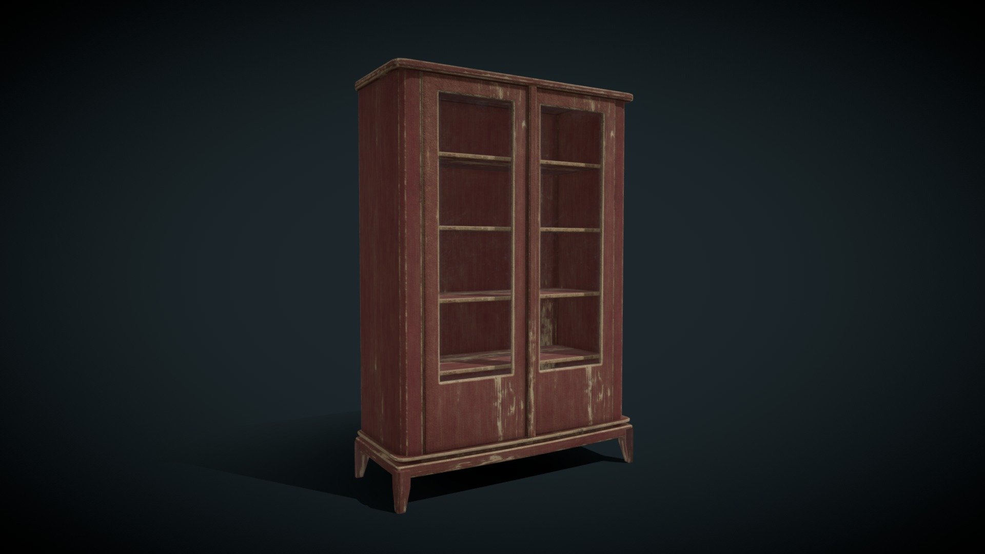Old bookcase (low poly)