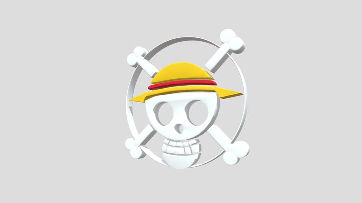Monkey D Luffy Logo 3D Model