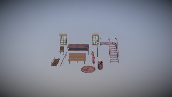 Street assets 3D Model