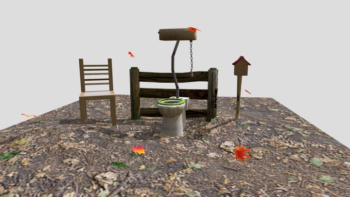 DAE 5 finished props - Forest Loner 3D Model