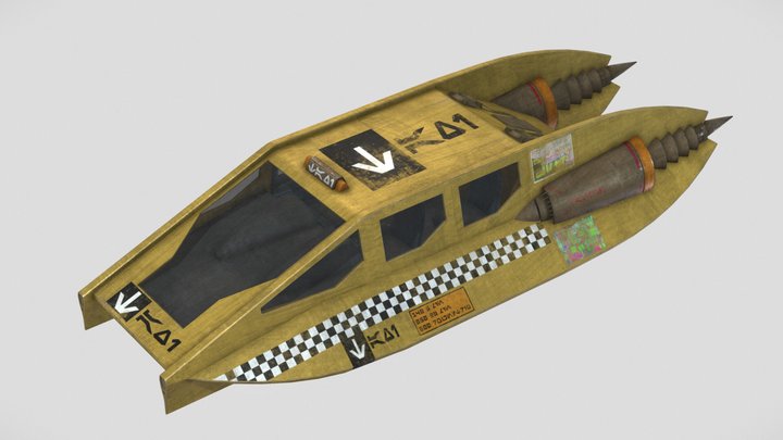 Coruscant Air Taxi Speeder - Star Wars 3D Model