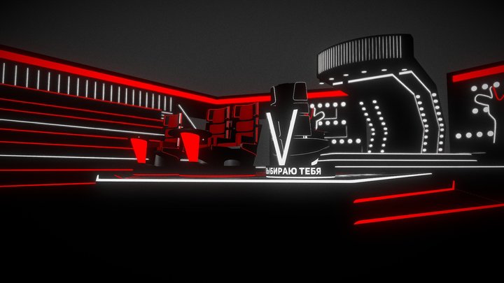 The Voice Kids Stage 3D Model