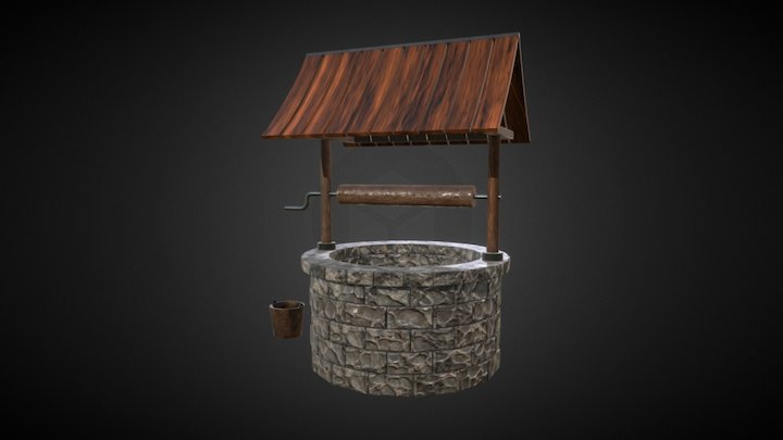 Medieval Stone Well 3D Model