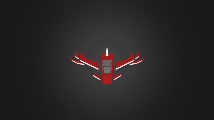 Low poly spaceship 3D Model