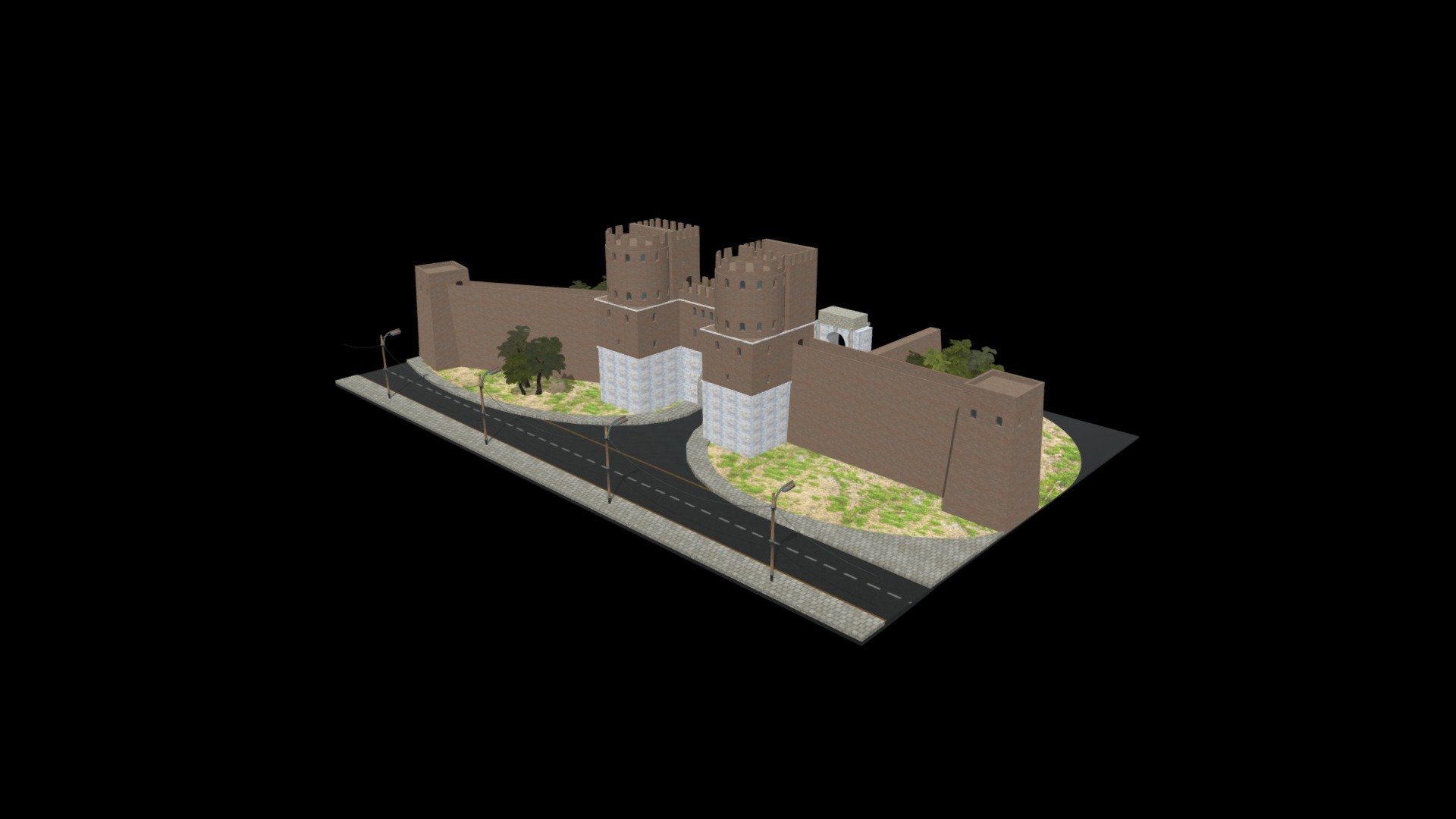 San Sebastiano Gate (Rome-Italy) - 3D model by 3D View (@dimoduk ...