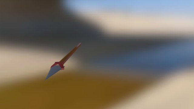 LowPoly Spear 3D Model