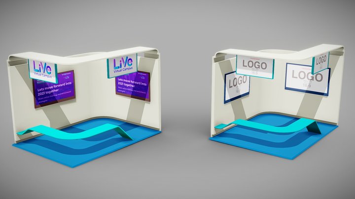 Tech-Adaptika - Booth Sample 02 3D Model