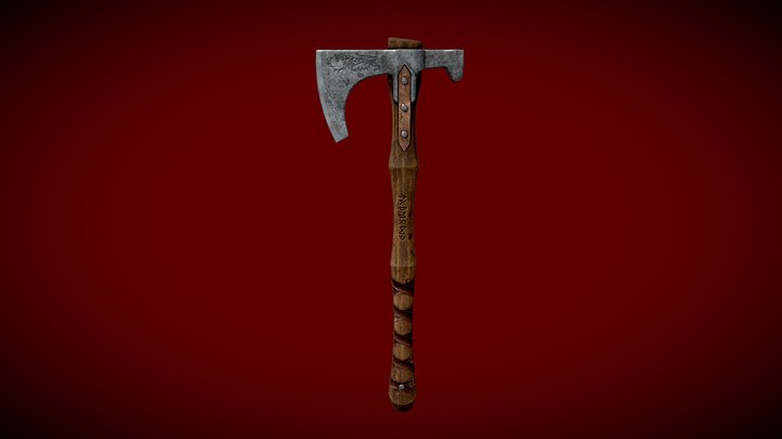 Viking Battle Axe 3D Model