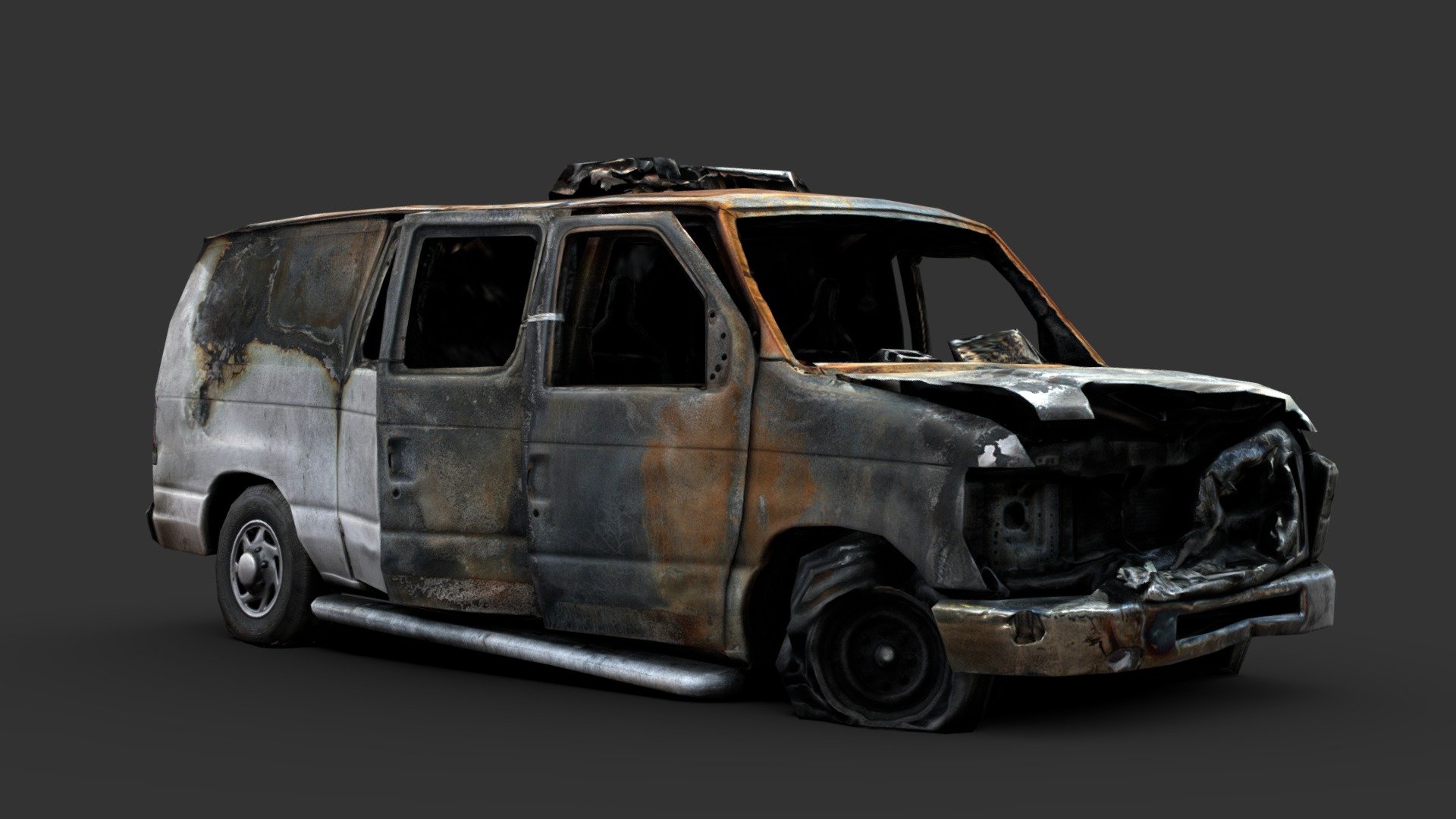 Burned Economy Van - Buy Royalty Free 3D model by Renafox (@kryik1023 ...