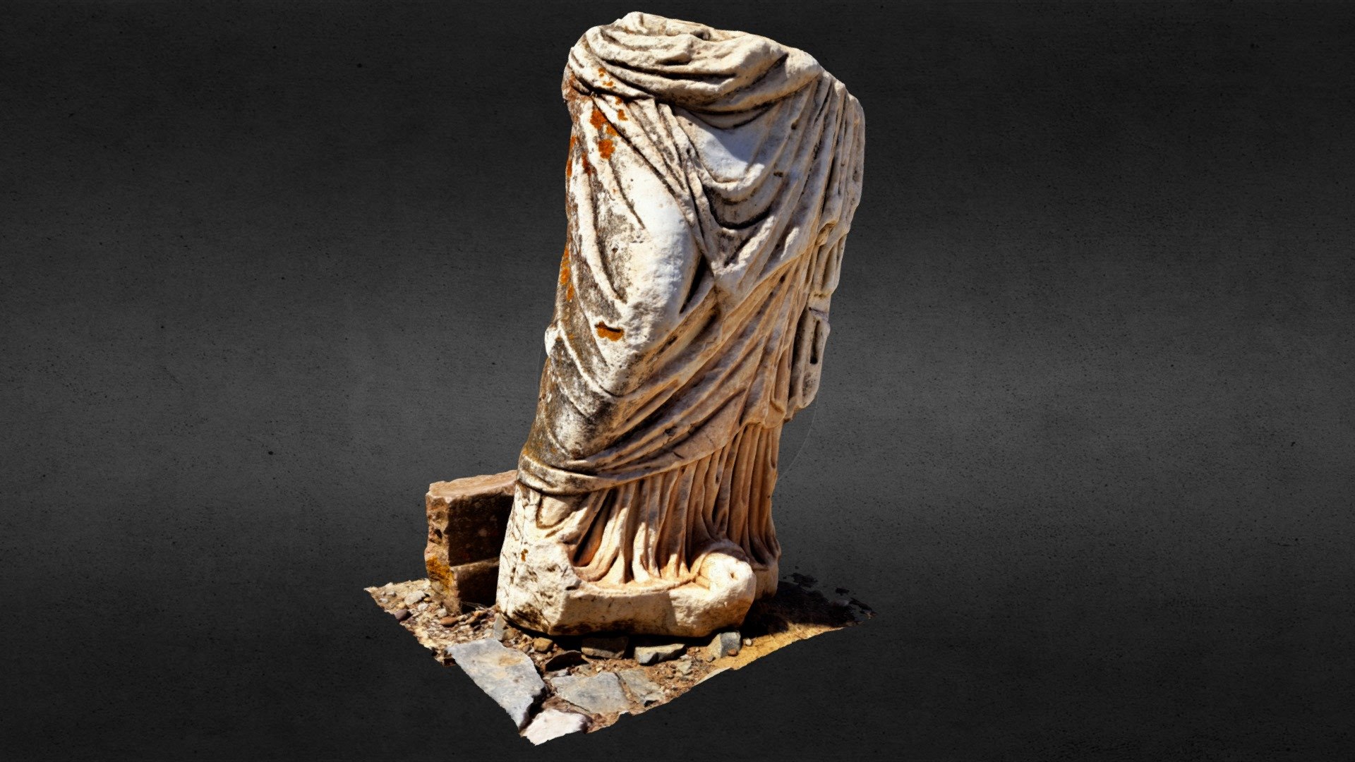 part of a roman statut found in chellah rabat - Download Free 3D model ...