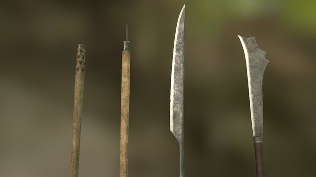 twohanded weapons 1 3D Model