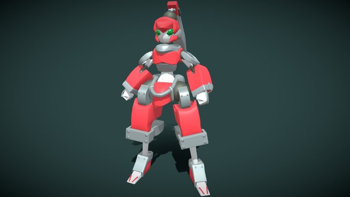 Ninja Robot Girl 3D Model