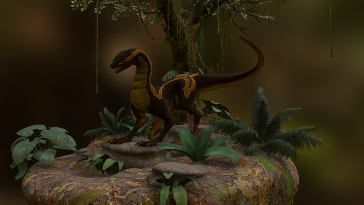 Jungle Lizard Creature 3D Model