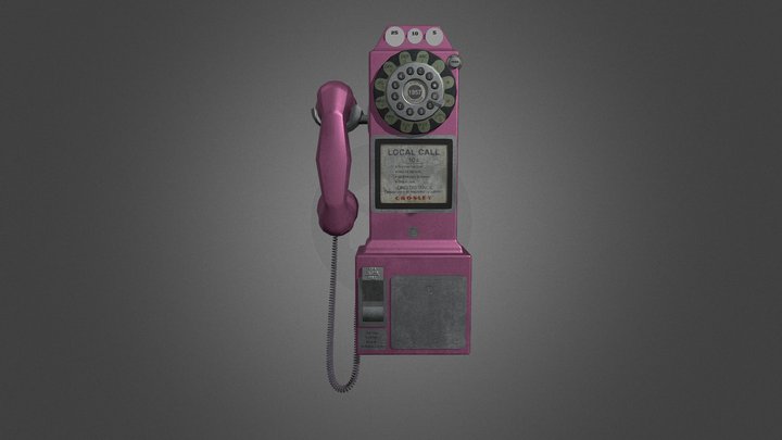 50's Payphone 3D Model