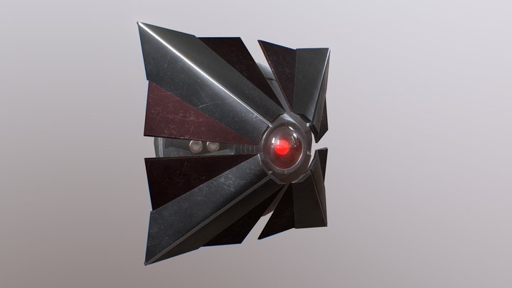 Sci-Fi Enemy Drone Animations 3D Model