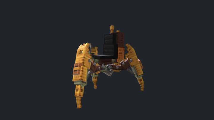 Steampunk spider (big) made with Bon 3D Model