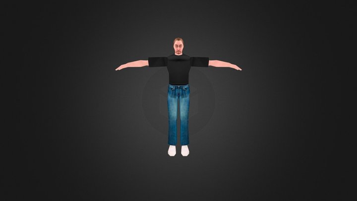PS1/Low poly human - Richard 3D Model