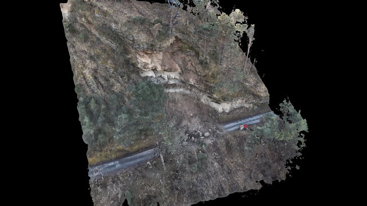 Eboulement - Route du Véséou 3D Model