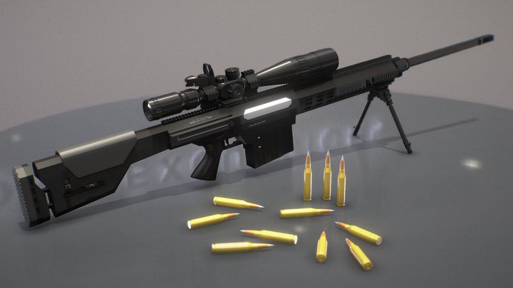 Mk.22 Mod.1 Anti Material Rifle System "WOLFRAM" 3D Model