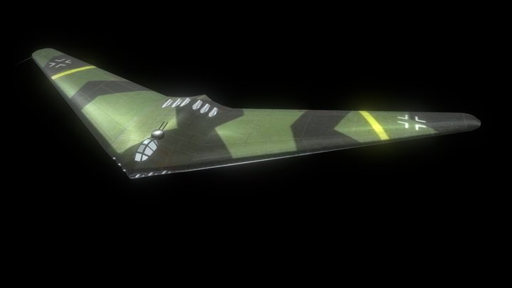 Horten H.XVIII "Amerikabomber" (low poly) – Free 3D Model STL