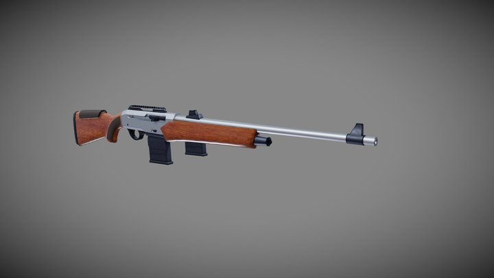Semi-Auto Rifle 3D Model