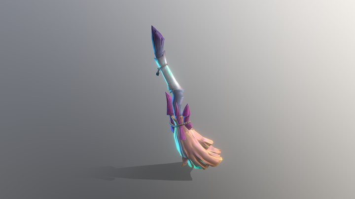 Stylized Broom 3D Model