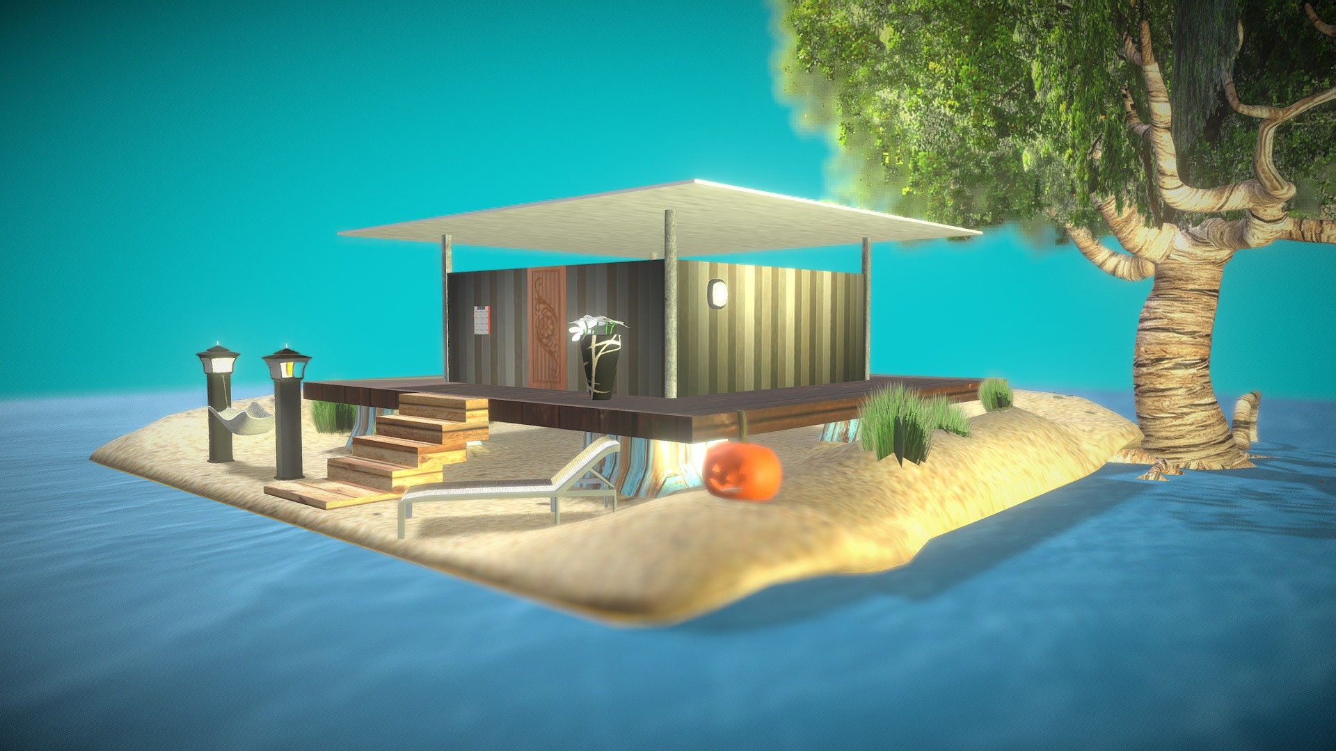 Dream House Island 3D model by YMingz (yming09) [1780d86] Sketchfab