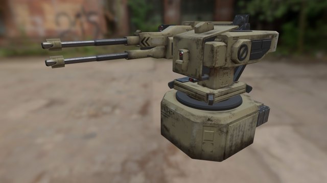Sentry Turret - 'Darwin' Auto Cannon 3D Model