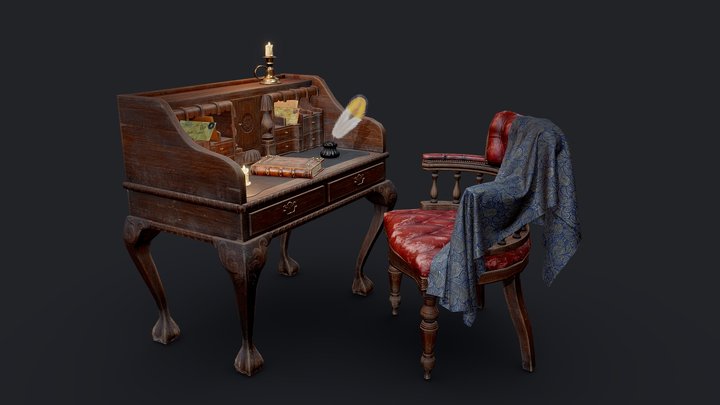 Table Scene 3D Model