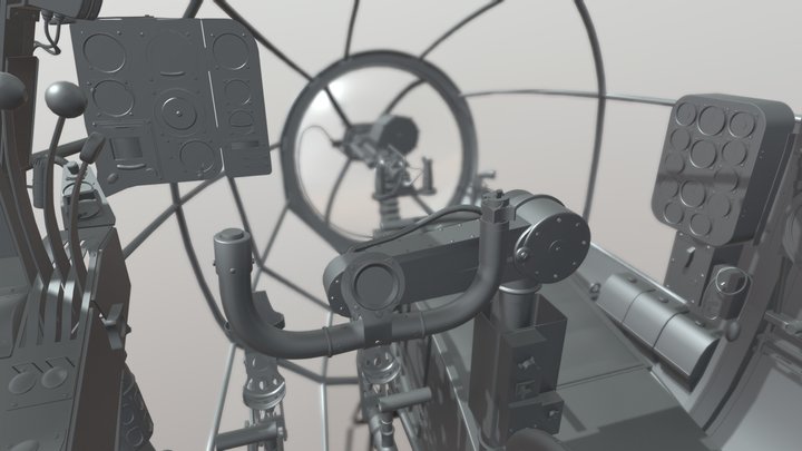 He-111 H-16 Cockpit v2 3D Model